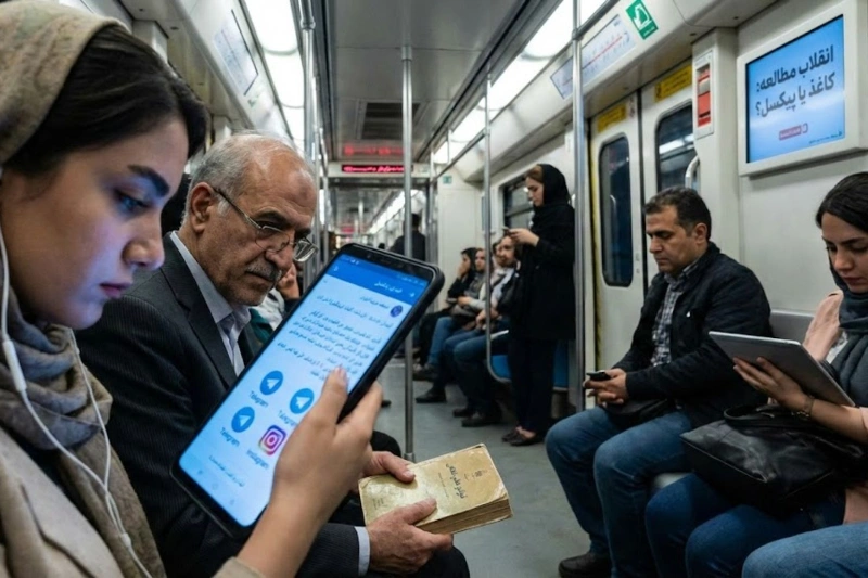 ایرانی‌ها غرق در شبکه‌های اجتماعی؛ مطالعه کتاب در حاشیه!